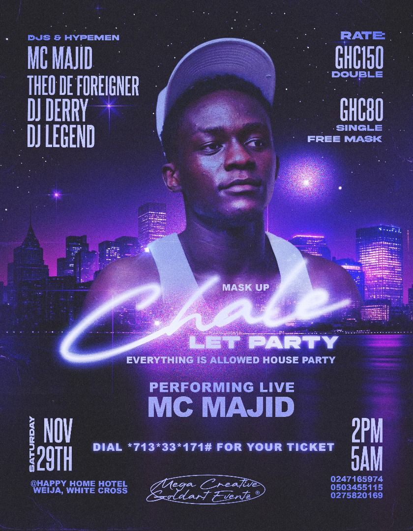 Mega Creatives to host saucy Chale Let's Party event to close out November 1 Mega Creatives