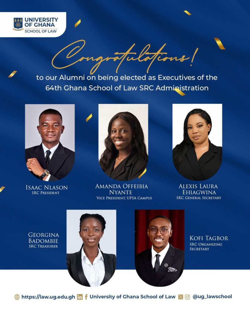 Alexis Laura Ehiagwina emerges as the new SRC General Secretary of the Ghana School of Law 37 Alexis Laura