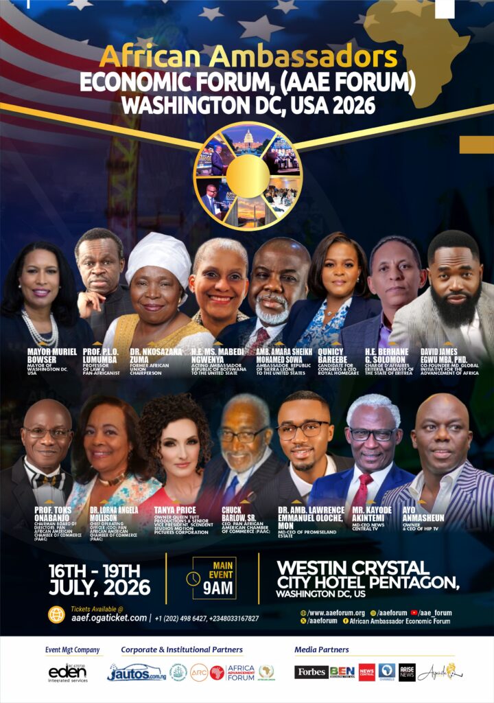 Washington, D.C. to host 2026 African Ambassadors’ Economic Forum 38 African Ambassadors' Economic Forum